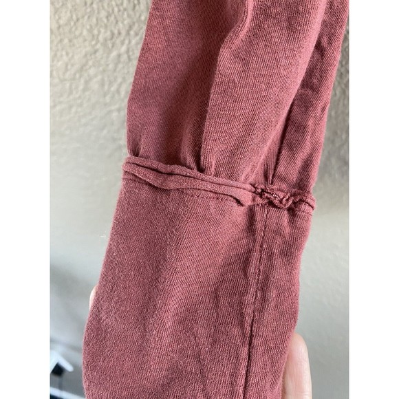 Free People Don't You Want Me Wine Cowl Neck Tunic Side Slit Oversized Small Red - Picture 6 of 12